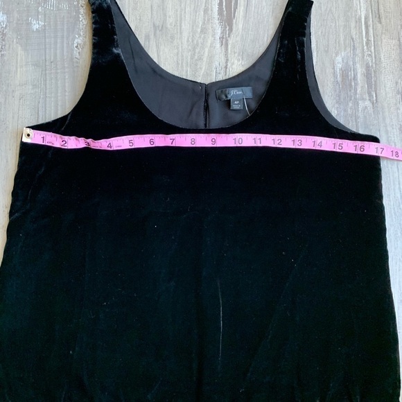 J Crew Black Velvet Tank Top Camisole Size 4P NEW - Picture 8 of 9